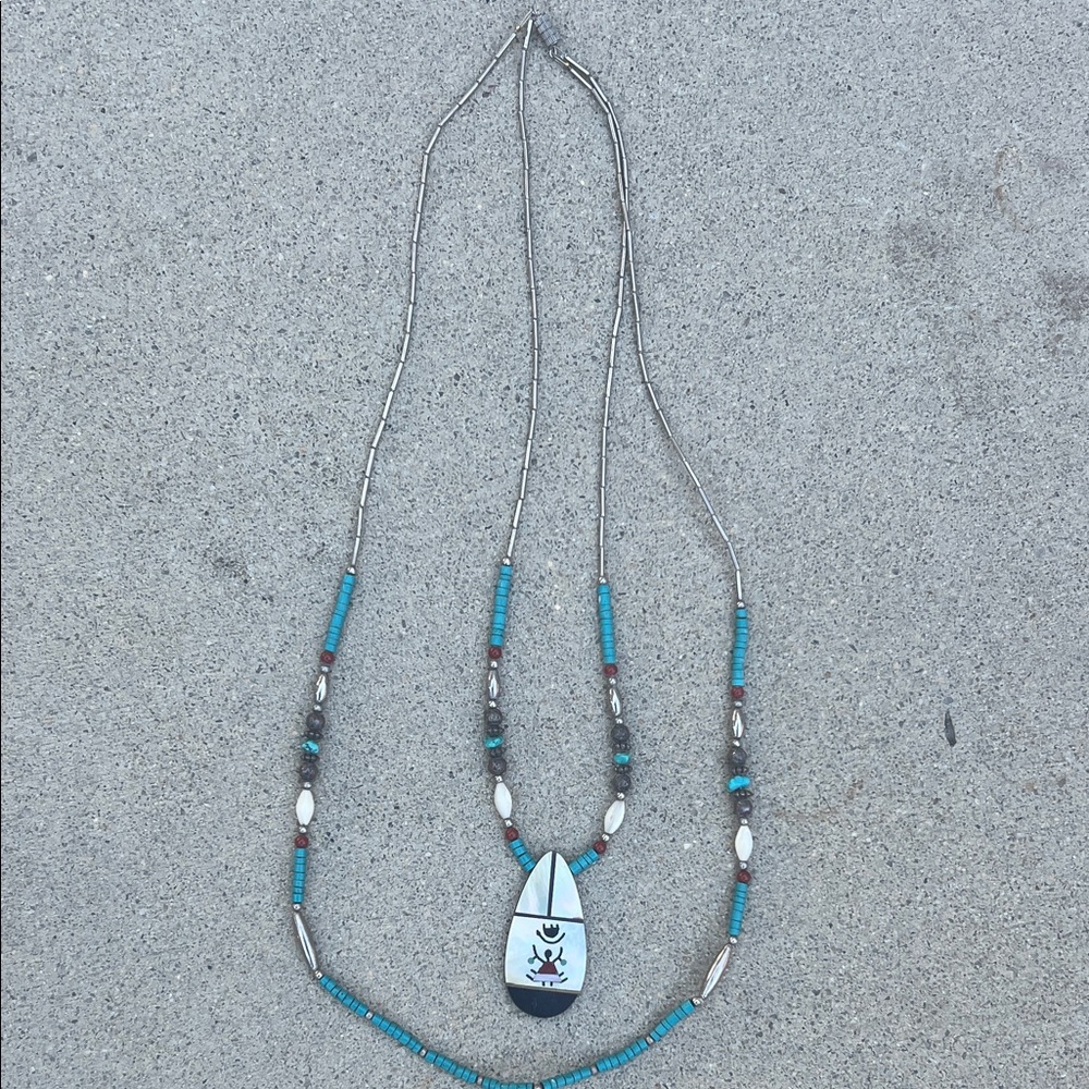 Vintage NATIVE AMERICAN NECKLACE ZUNI STYLE